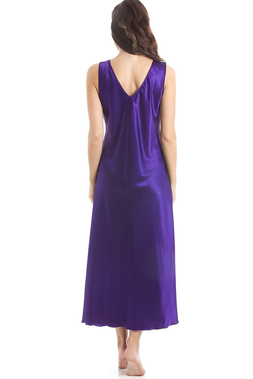 Luxury Purple Lace Satin Chemise