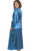 Camille Womens Ladies Luxury Teal Satin Wrap
