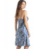Luxury Kimono Style Blue Floral Satin Chemise And Wrap Set