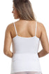 White Floral Lace Trim Stretch Cami Top