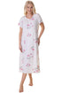 Camille Womens Luxury Floral Short Sleeve Nightdress 