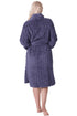 Womens Supersoft Luxury Fleece Jaquard Bathrobe