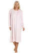 Classic Long Sleeve Polka Dot Soft Fleece Nightdresses