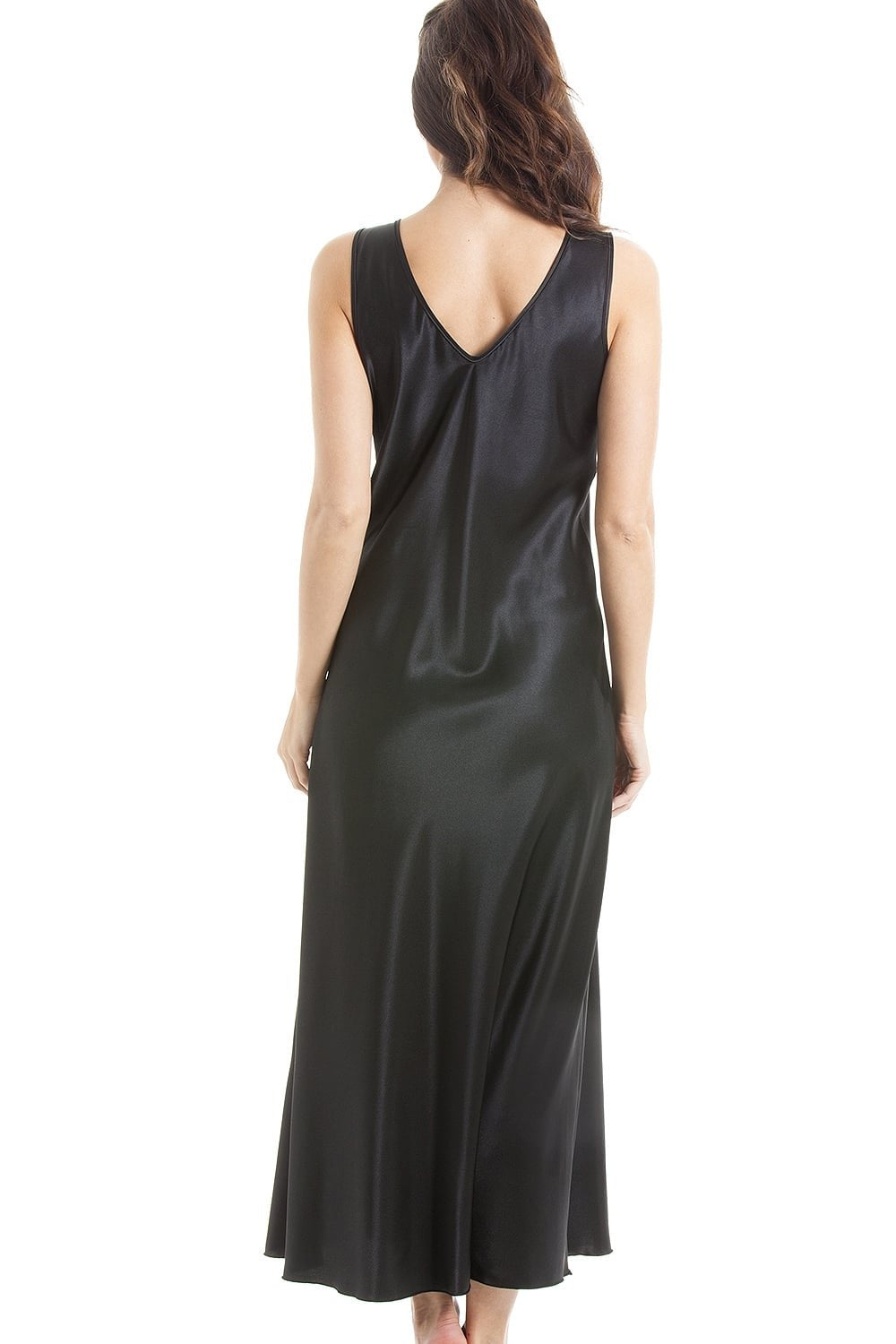 Luxury Black Lace Satin Chemise