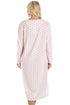 Classic Long Sleeve Polka Dot Soft Fleece Nightdresses