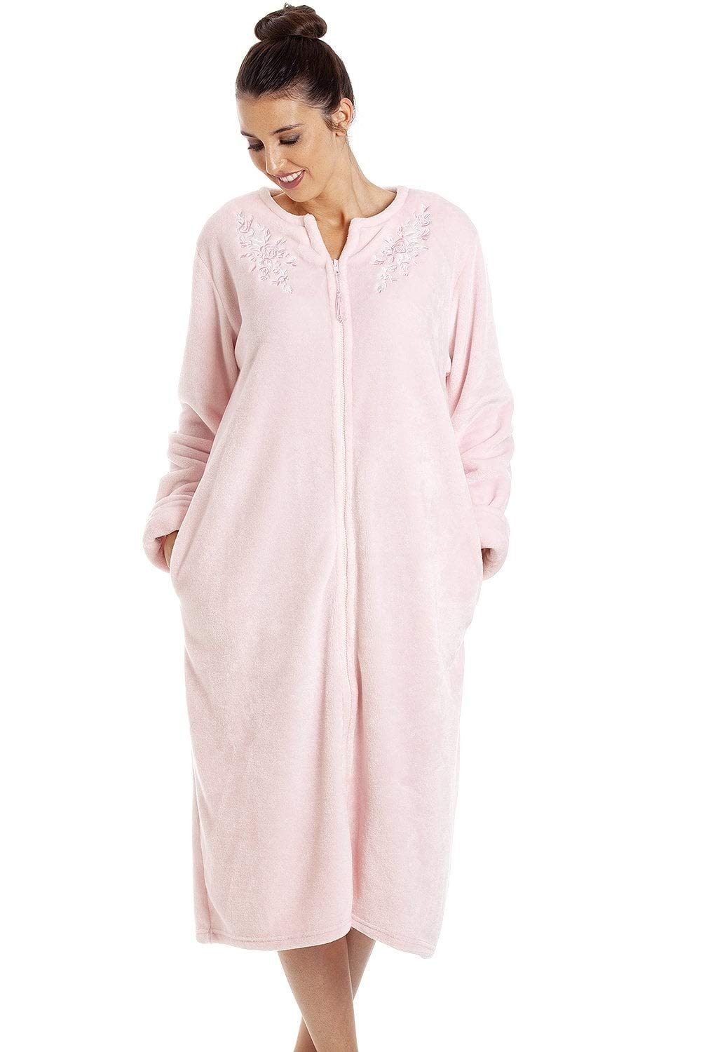 Womens Luxury Soft Fleece Pink Housecoat