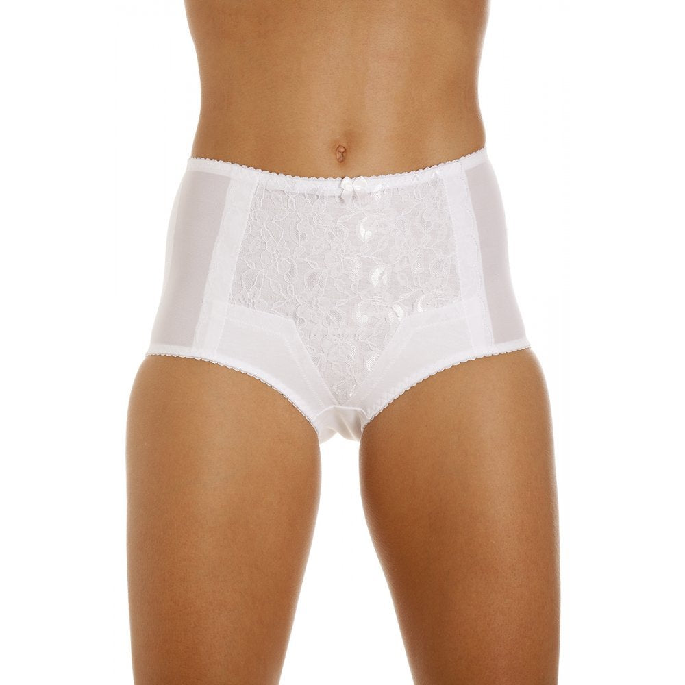 Womens Two Pack White Lace Control Shapewear Briefs