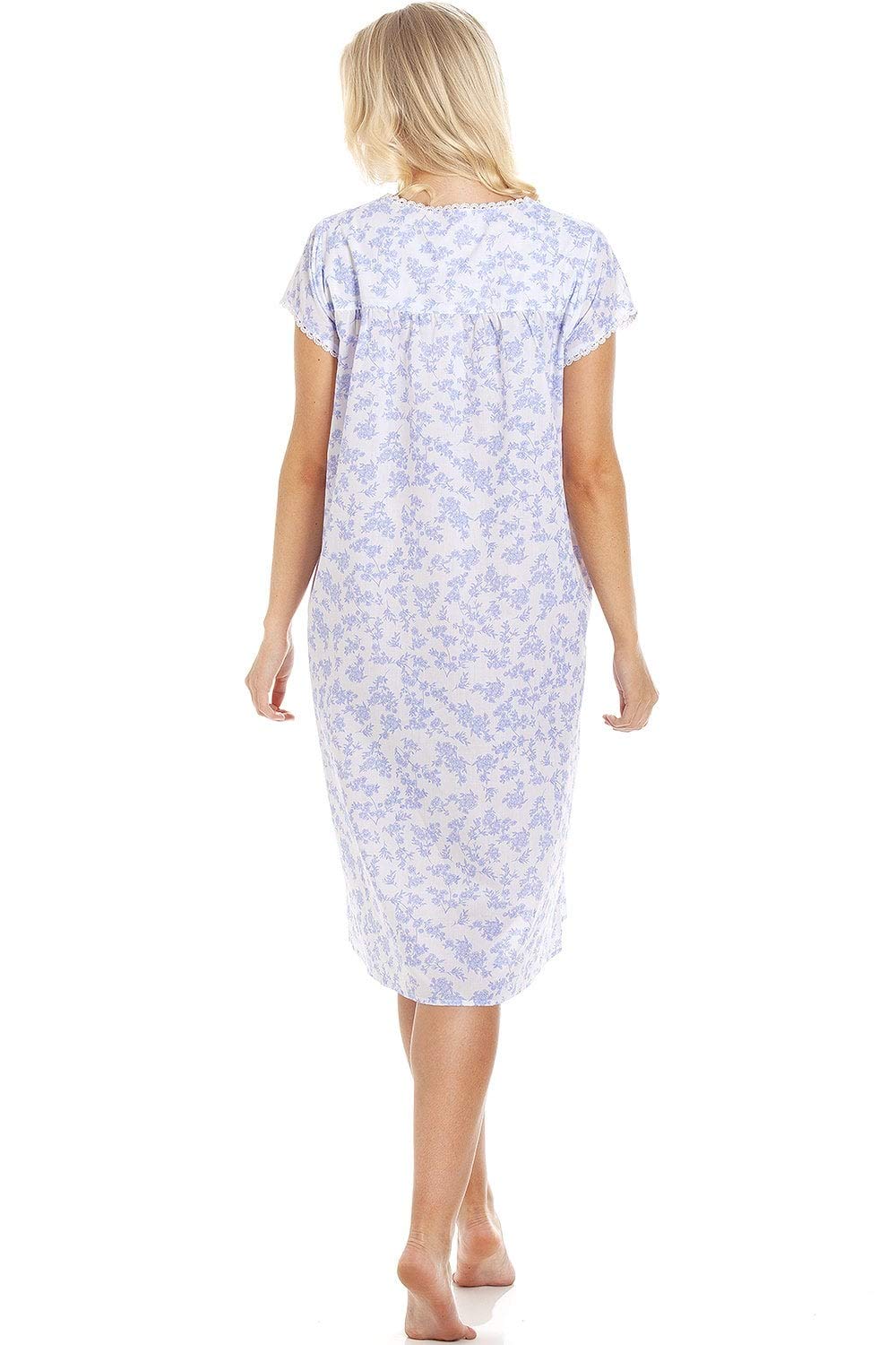 Various Colour Floral White Short Sleeve Nightdress