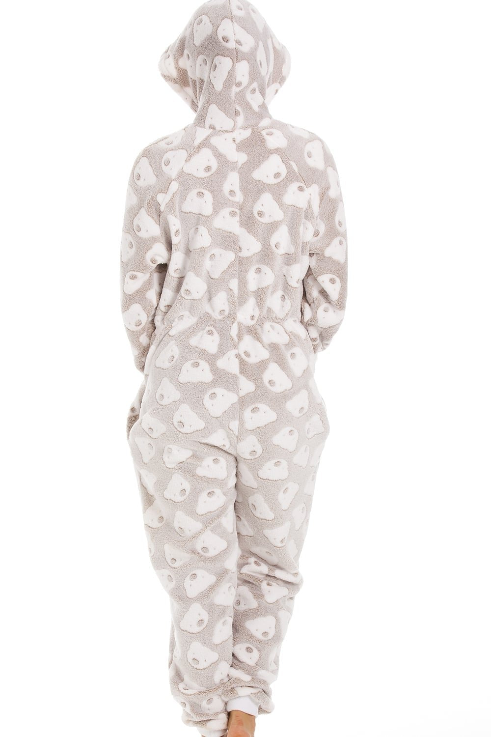 Mink Super Soft Fleece Knitted In Bear Design Hooded Onesie