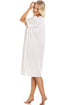Womens Floral Pinstriped Short Sleeve Nightdresses
