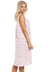 Pink Floral Print Sleeveless Nightdress