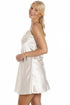 Womens Short Thin Strap Satin Chemise 
