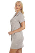 Womens Short Sleeve Plain Button Up Nightshirts