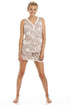 Womens Lightweight White Floral Short Pyjama Set