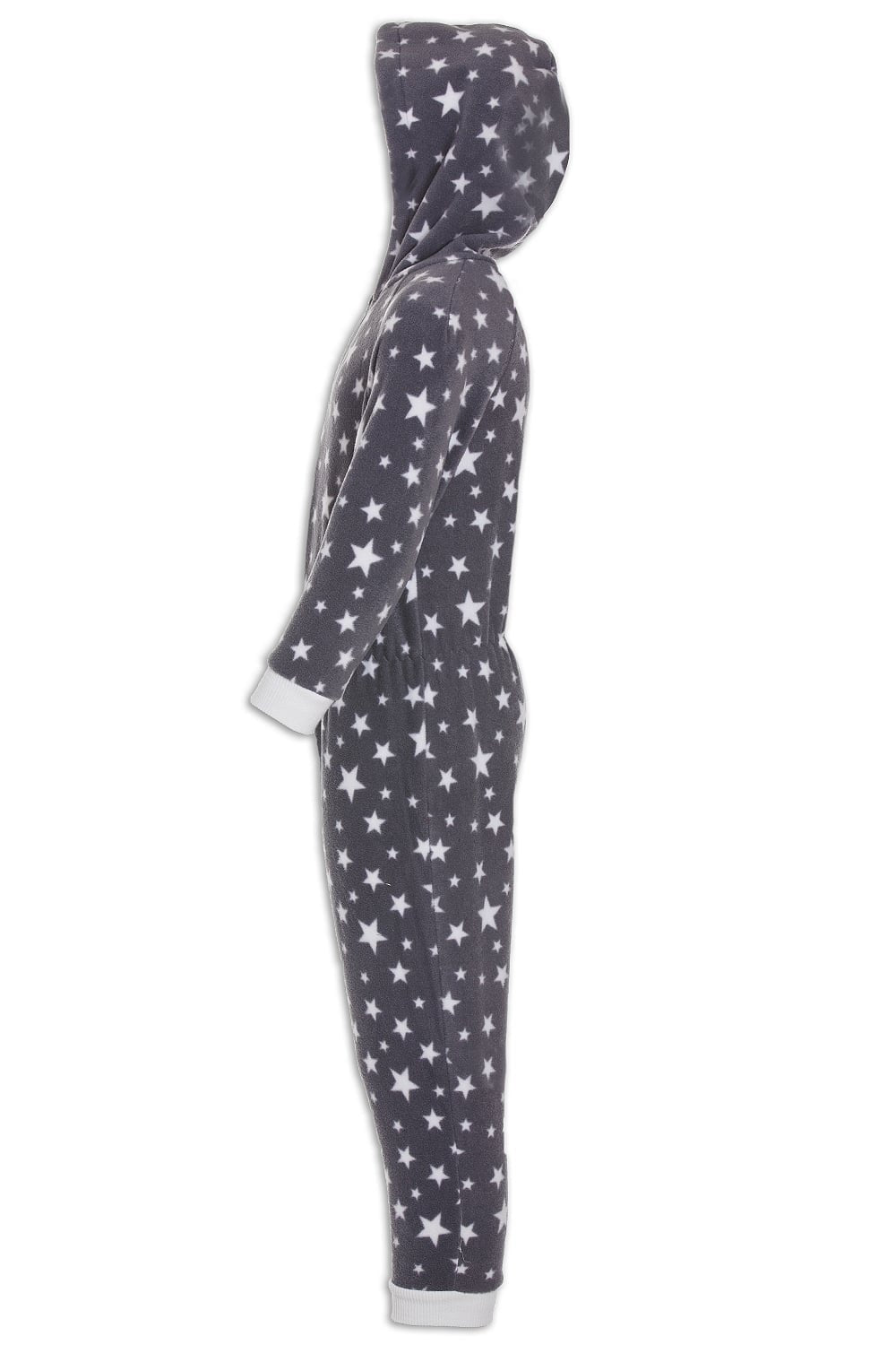 Childrens Supersoft Grey Star All In One Onesie