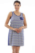 Womens Lightweight Striped Sleeveless Nightie