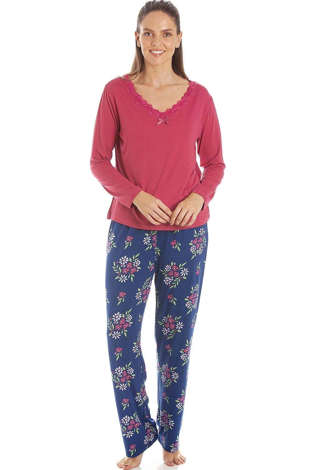 Womens Floral Print Spandex Pyjamas