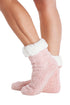 Ladies Chenille Cable Plain Slipper Sock