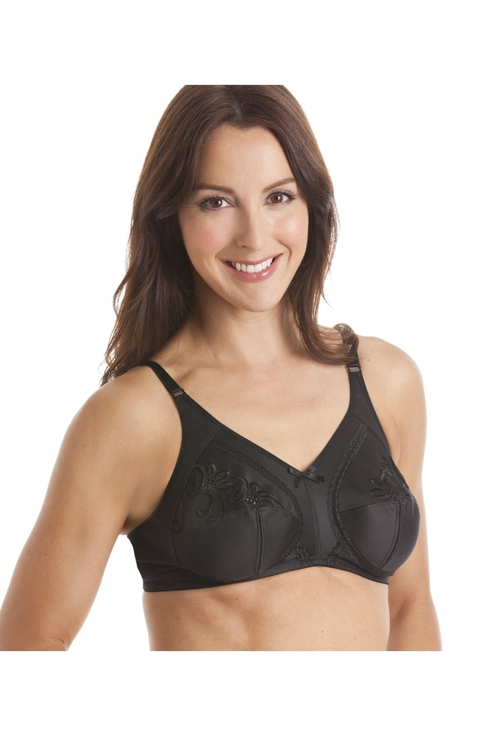 Womens Black Non Wired Soft Cup Bra