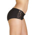 Womens Black Lace Panel Jacquard 3 Pack Boxer Shorts