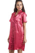 Camille Women's Nightshirt Knee Length Satin Dress Ladies Nightwear