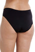 Womens Three Pack Black High Leg Floral Lace Panel Briefs