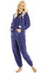 Camille Women's Hooded Super Soft Fleece Onesie Ladies Zip Jumpsuit