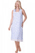 Womens Lightweight Jersey Cotton Sleeveless Floral Nightdresses 