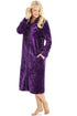 Camille Women's Housecoat Fleece Zip Robe with Inseam Pockets