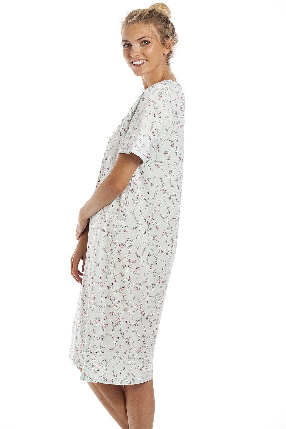 Classic Floral Print Jersey Cotton Nightdress