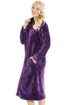 Camille Women's Housecoat Fleece Zip Robe with Inseam Pockets