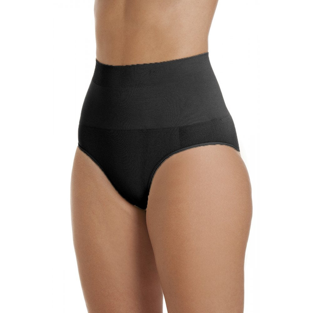 Womens Black Seamfree Shapewear Comfort Control Brief