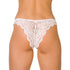 Camille Women's Thongs White Floral Lace High Leg Knickers 3 Pack Set
