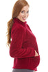 Womens Zip Front Soft Textured Fleece Bed Jackets