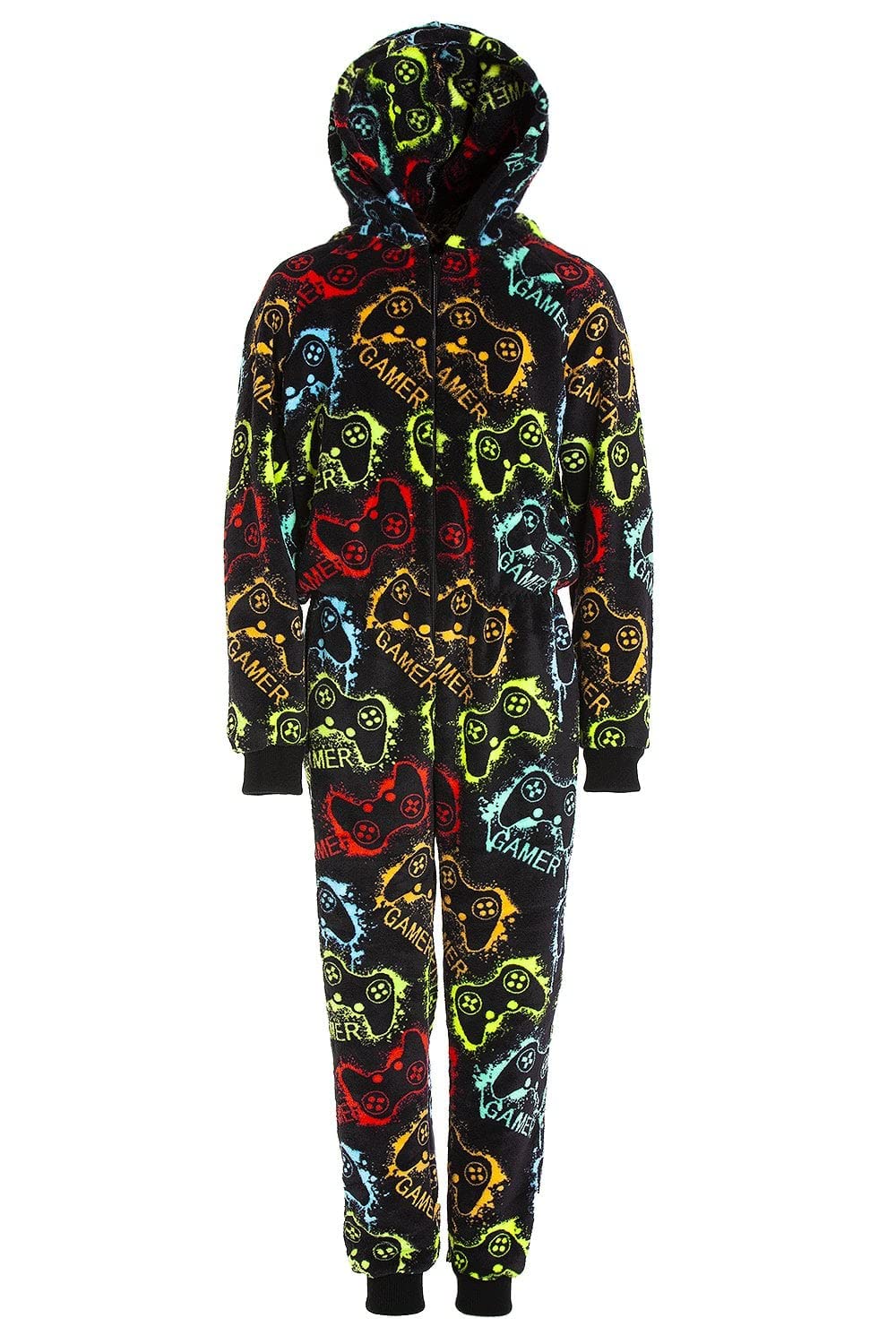 Camille Supersoft Fleece Gamer Print Onesie For Men and Children