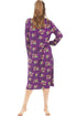 Womens Floral Print Spandex Knee Length Long Sleeve Nightdresses