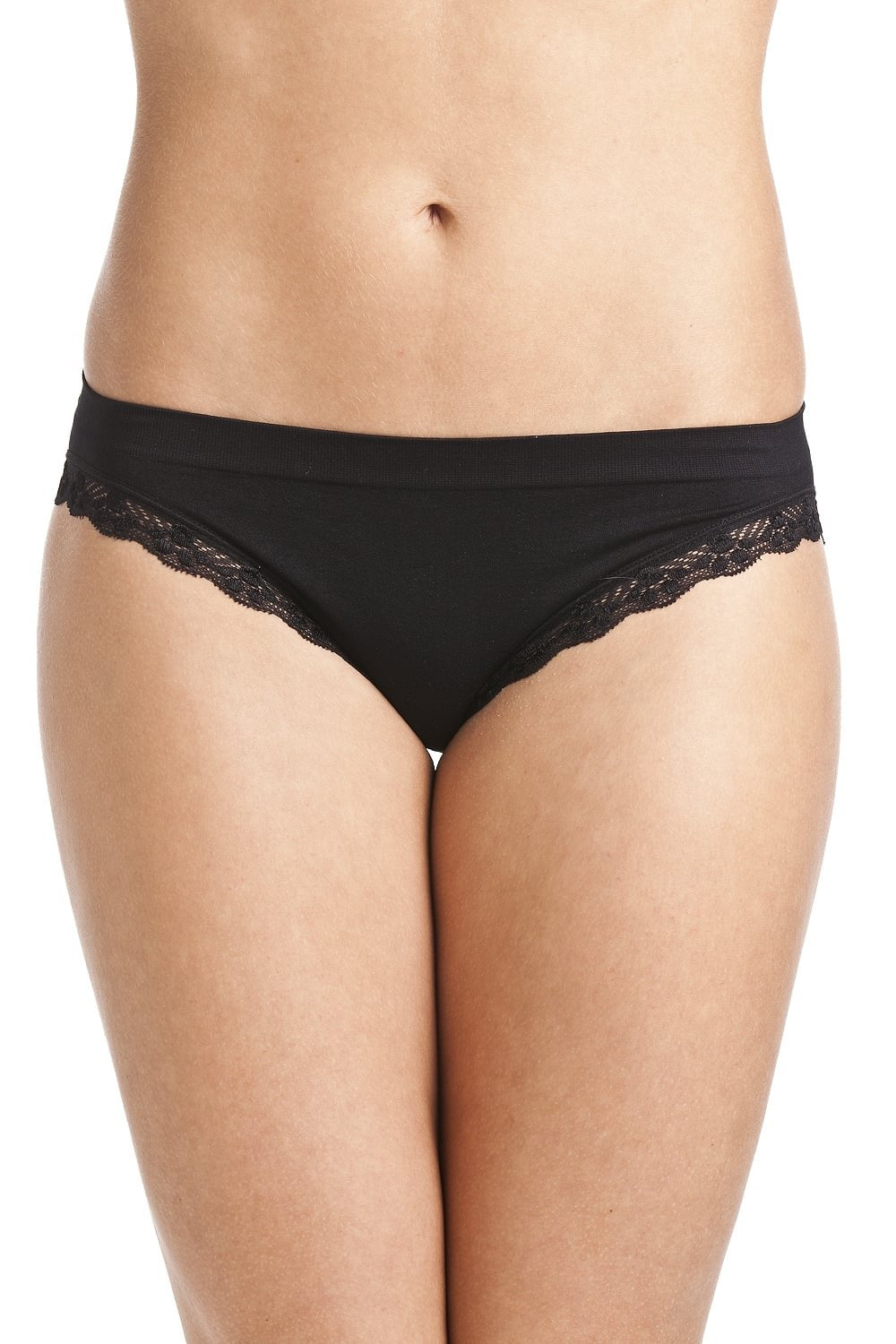 Two Pack Black Seamfree Soft Comfort Midi Briefs