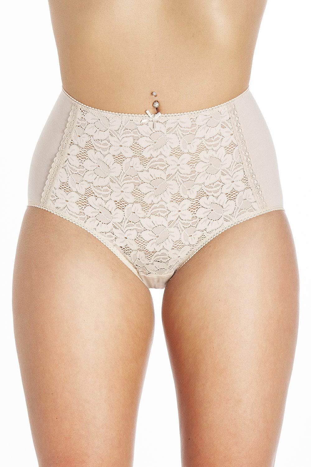 Womens 3 Pack Lace Front Full Briefs