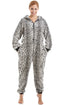 Camille Womens Animal Print Soft Fleece Onesies