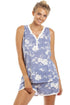 Womens Lightweight White Floral Short Pyjama Set