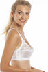 Camille Womens White Soft Cup Front Fastening Bra