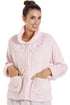 Camille Womens Floral Print Button Up Bed Jacket
