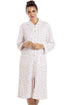 Womens Floral Mock Quilt Button Housecoats