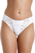 Camille Women's Briefs White Sheer Floral Lace Mesh Knickers 3 Pack Set