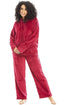 Camille Women's Hooded Pyjama Set Long Sleeve Fleece Nightwear