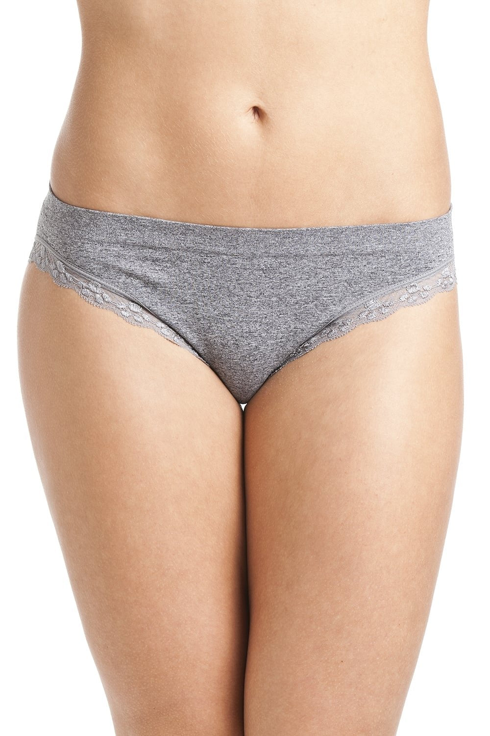 Two Pack Grey Seamfree Soft Comfort Midi Briefs