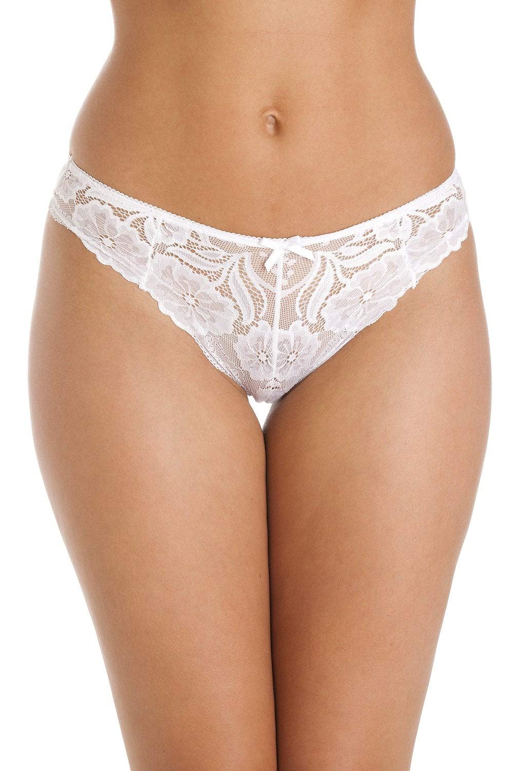 Womens 2 Pack Floral Lace Thong