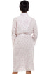 Womens Pink Floral Jersey Cotton Dressing Gown