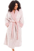 Womens Deep Pile Fluffy Bathrobe With Reverse Collar and Cuffs