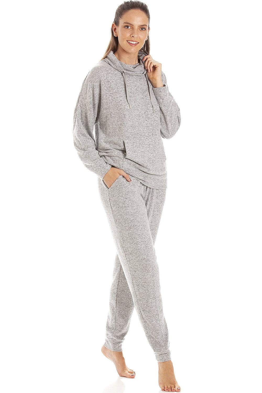 Womens Comfy Fit Marl Hacci Pyjama sets